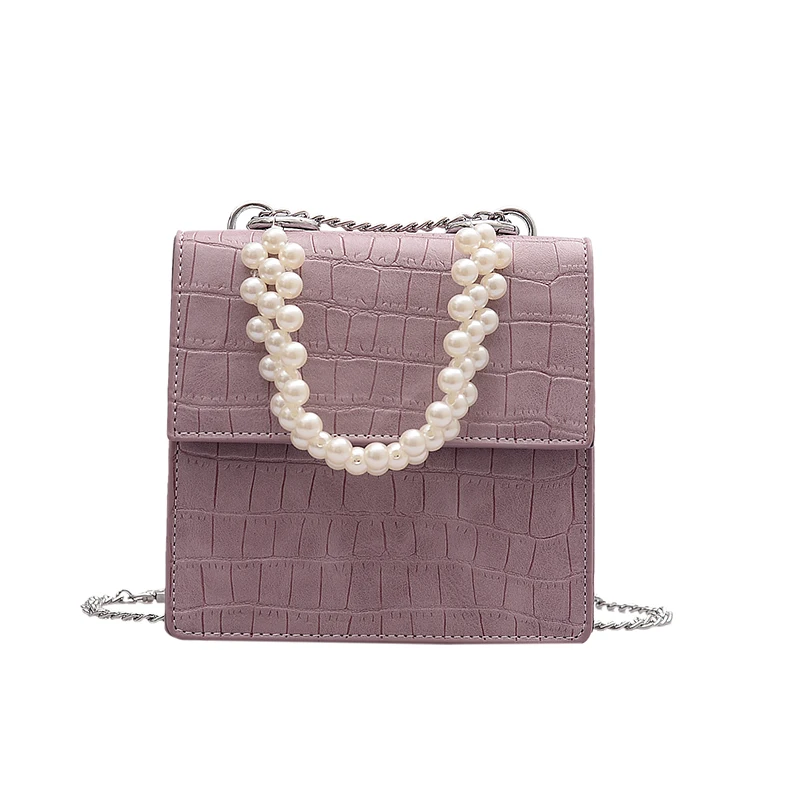 Fashion Lady Shoulder Bag Stone Grain Female Messenger Bags Pearl Decoration Women Handbag Square Chain Design
Fashion Lady Shoulder Bag Stone Grain Female Messenger Bags Pearl Decoration Women Handbag Square Chain Design