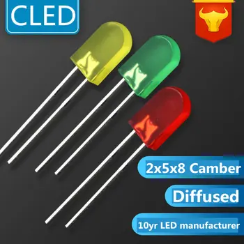 100pcs Free shipping camber 2x5x8mm LED Bulb diffused Red/Green/Yellow 5mm square LED Lamp LED LIGHTIN diode
100pcs Free shipping camber 2x5x8mm LED Bulb diffused Red/Green/Yellow 5mm square LED Lamp LED LIGHTIN diode