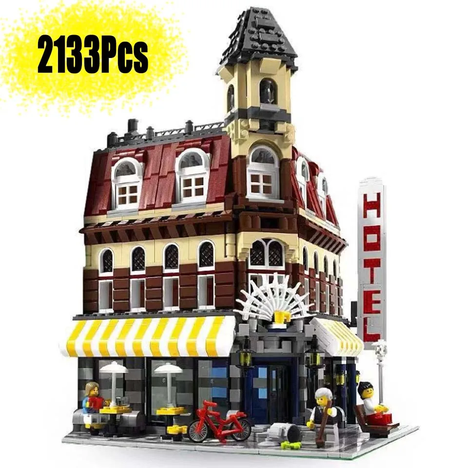 15002 Cafe Corner 2133Pcs Creator Street View Model Building Blocks Compatible lepining 10182 Kids Education Toys
15002 Cafe Corner 2133Pcs Creator Street View Model Building Blocks Compatible lepining 10182 Kids Education Toys