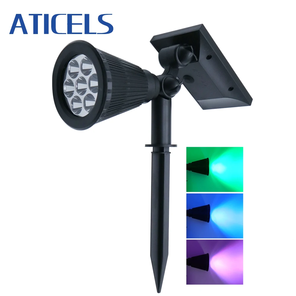Outdoor Lighting Solar Light 7 LEDs RGB Colorful Solar Powered Spotlight IP65 Waterproof Landscape Wall Light
Outdoor Lighting Solar Light 7 LEDs RGB Colorful Solar Powered Spotlight IP65 Waterproof Landscape Wall Light