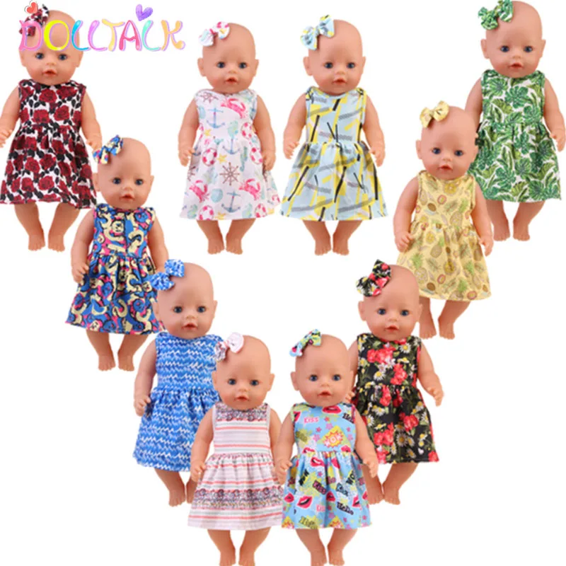 43 cm Reborn Baby Doll Dresses Clothes New Fashion Skirts For 18 inch American Toys For Girls,Our Generation Doll Accessories
43 cm Reborn Baby Doll Dresses Clothes New Fashion Skirts For 18 inch American Toys For Girls,Our Generation Doll Accessories