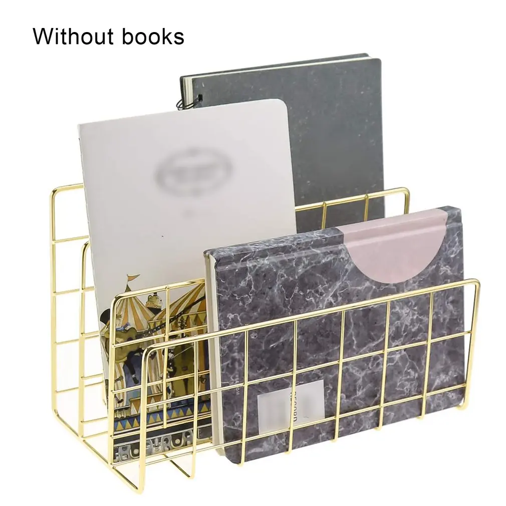 Wrought Iron Metal Three Grid Bookshelf Creative Book Stand Desktop Decoration File And Book Organizer
Wrought Iron Metal Three Grid Bookshelf Creative Book Stand Desktop Decoration File And Book Organizer