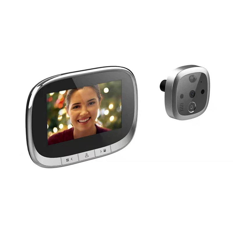 Digital Door Peephole Camera 4.3" TFT Viewer Infrared Night Vision Motion Detection Wide Angle Rechargeable Doorbell | Обустройство