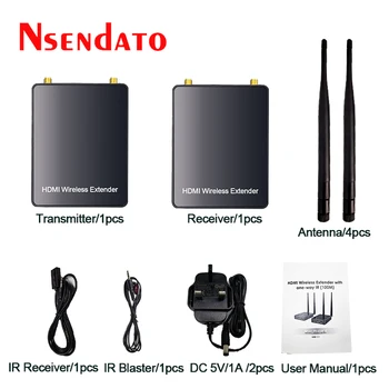 5GHz Wireless Transmission System H.265 HDMI Extender Transmitter Receiver Video Converter 100M with IR HDMI Sender DVD PC To TV
5GHz Wireless Transmission System H.265 HDMI Extender Transmitter Receiver Video Converter 100M with IR HDMI Sender DVD PC To TV