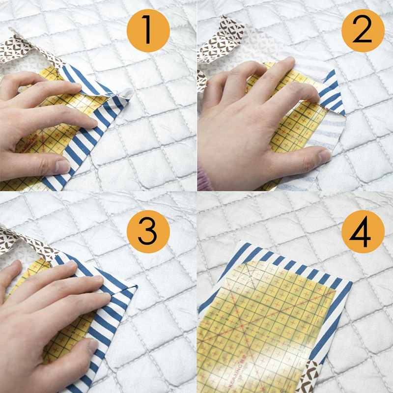 Yellow beyonday 2pcs Handmade Craft Cloth Hot Ironing Measuring Ruler for Clothing Making DIY Sewing Supplies Patchwork Sewing Tools