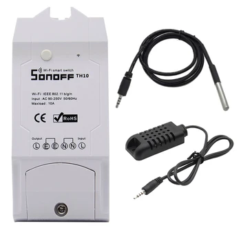 SONOFF TH10 wifi Switch Waterproof Sensor Ds18b20 Non-Waterproof Sensor AM2301 Temperature Monitor work with Alexa/google home
SONOFF TH10 wifi Switch Waterproof Sensor Ds18b20 Non-Waterproof Sensor AM2301 Temperature Monitor work with Alexa/google home