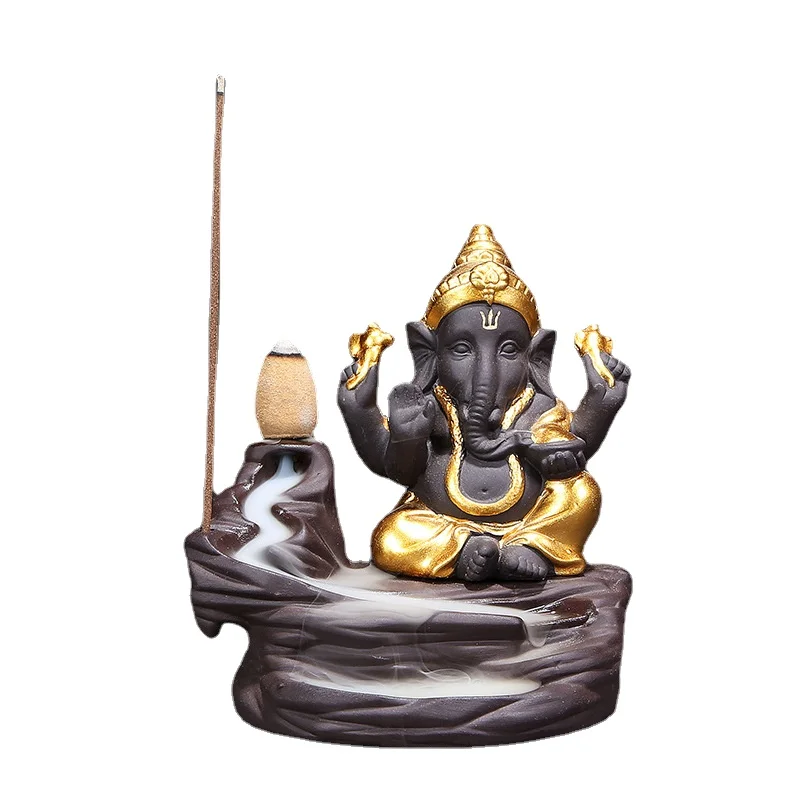 back flow Incense burner purple Clay Ganesha Elephant god buddha statue nizar Buddhism backflow burn zen tea pet home decor
back flow Incense burner purple Clay Ganesha Elephant god buddha statue nizar Buddhism backflow burn zen tea pet home decor