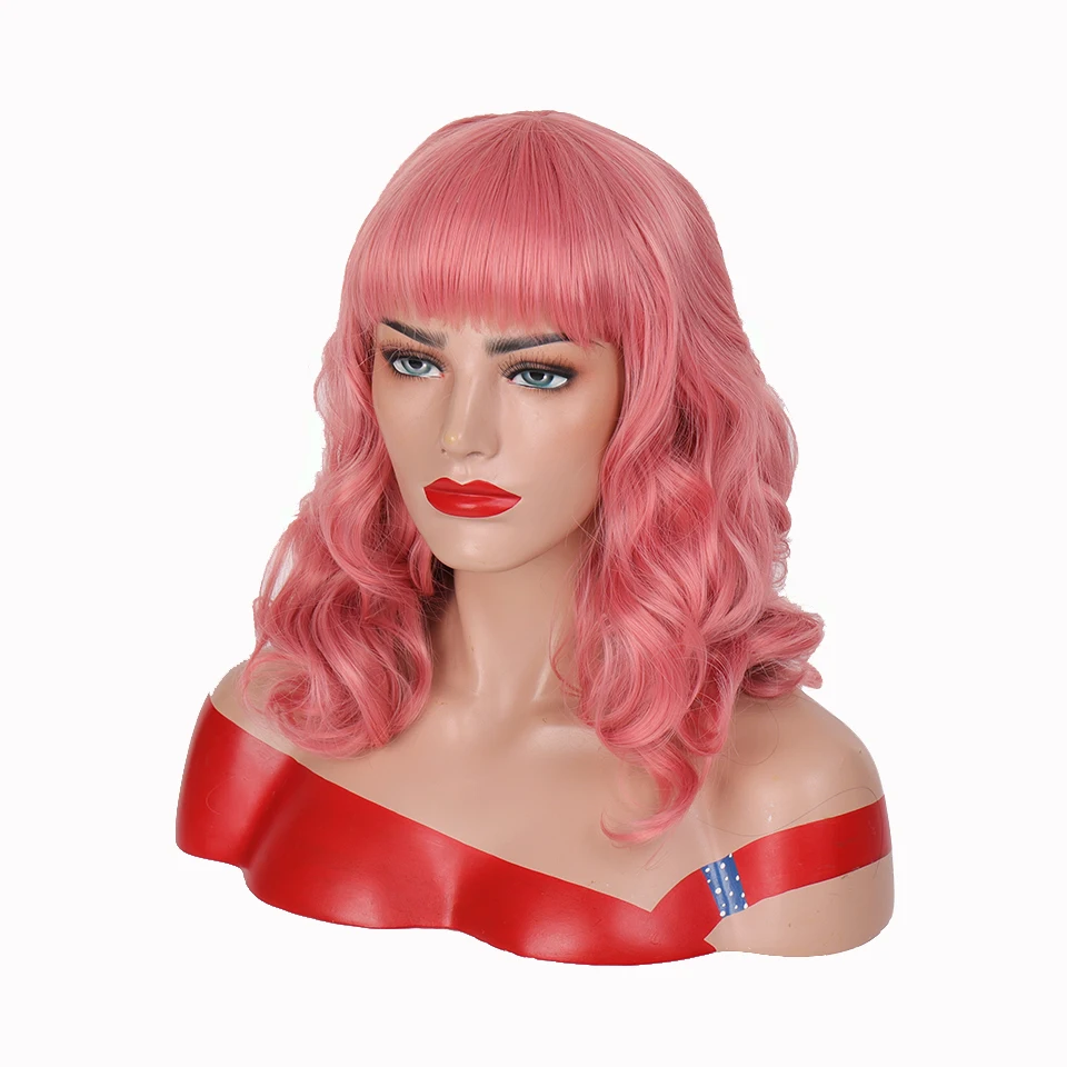JINKAILI High Quality Short Natural Wavy Hair Synthetic Wigs with Neat Bangs for Women Pink Beige Black 3 Colors for Choose
JINKAILI High Quality Short Natural Wavy Hair Synthetic Wigs with Neat Bangs for Women Pink Beige Black 3 Colors for Choose