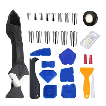 Multi-functional Coner Caulking Tool Kit Silicone Sealant Spreader Spatula Scraper Door Window Caulking Finishing Sealant Grout
Multi-functional Coner Caulking Tool Kit Silicone Sealant Spreader Spatula Scraper Door Window Caulking Finishing Sealant Grout