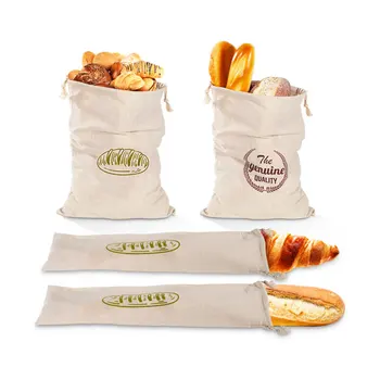 4 Pcs Linen Bread Storage Bags Reusable Organic Cotton Drawstring Bag Eco-friendly Cotton Produce Bag For Groercy Vegetables 
4 Pcs Linen Bread Storage Bags Reusable Organic Cotton Drawstring Bag Eco-friendly Cotton Produce Bag For Groercy Vegetables
