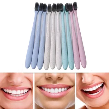 10Pcs/Set Eco Friendly Toothbrush Natural Wheat Straw Handle Bamboo Charcoal Bristle Adult Soft Ultra Fine Bristles Toothbrushes
10Pcs/Set Eco Friendly Toothbrush Natural Wheat Straw Handle Bamboo Charcoal Bristle Adult Soft Ultra Fine Bristles Toothbrushes