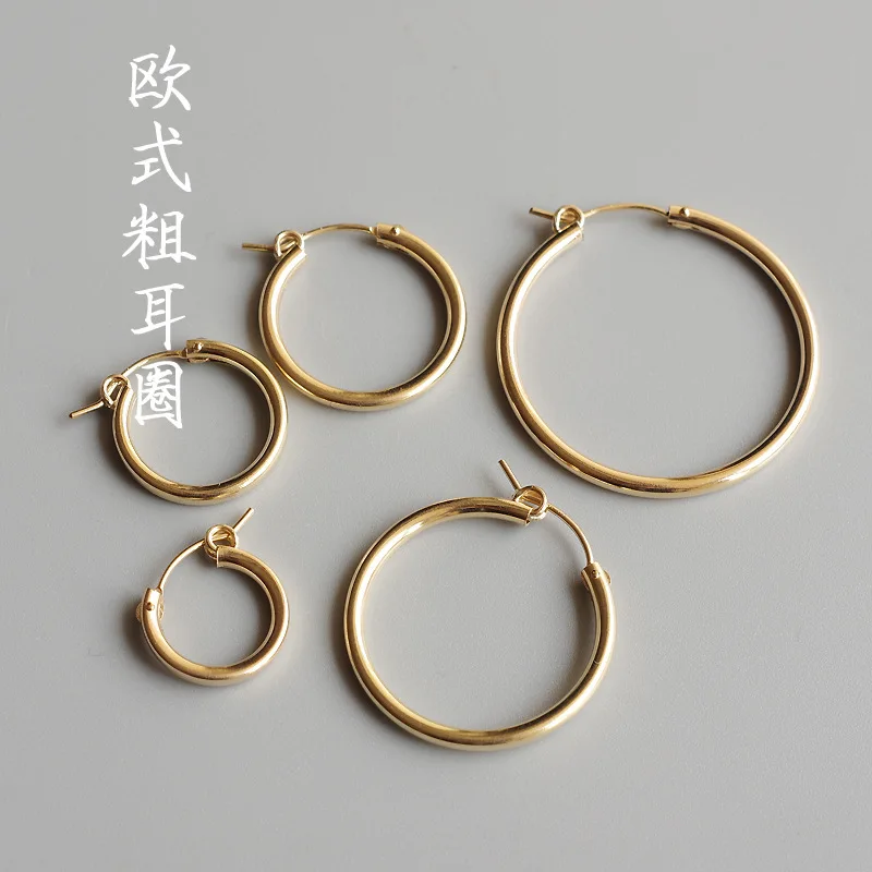 2.3 European Style Gold Chunky Ear Ring America Import 14k zhu jin Circle Hoop Earrings Maintains Color Long Less
2.3 European Style Gold Chunky Ear Ring America Import 14k zhu jin Circle Hoop Earrings Maintains Color Long Less