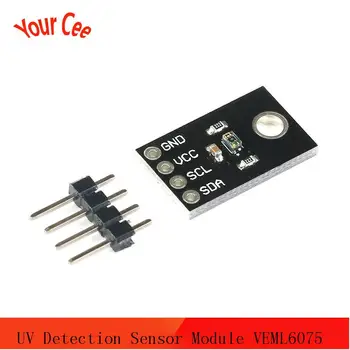 UV Detection Sensor Module VEML6075 UVA UVB Ultraviolet Ray Module Light Sensor UV Light Intensity Sensor For Arduino I2C Port
UV Detection Sensor Module VEML6075 UVA UVB Ultraviolet Ray Module Light Sensor UV Light Intensity Sensor For Arduino I2C Port