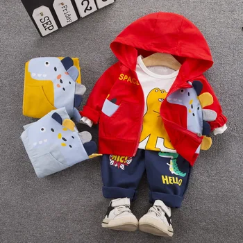 Baby Top +Overall 3 Pieces Clothes Set Cartoon Dinosaur Boys Autumn Overalls Suit 1 2 3 4 Years Boy Children's Clothing
Baby Top +Overall 3 Pieces Clothes Set Cartoon Dinosaur Boys Autumn Overalls Suit 1 2 3 4 Years Boy Children's Clothing