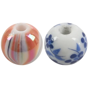 300Pcs Mixed Acrylic Ball Spacer Beads 8Mm & 30Pcs Flower Pattern Round Ceramic Beads 12Mm White+Blue
300Pcs Mixed Acrylic Ball Spacer Beads 8Mm & 30Pcs Flower Pattern Round Ceramic Beads 12Mm White+Blue