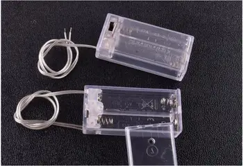 25pcs/lot 2 AA Battery 3V Holder Box Case With Switch New 2 AA 2A Batteries Storage Holder Box Case With Switch Lead Transparent
25pcs/lot 2 AA Battery 3V Holder Box Case With Switch New 2 AA 2A Batteries Storage Holder Box Case With Switch Lead Transparent