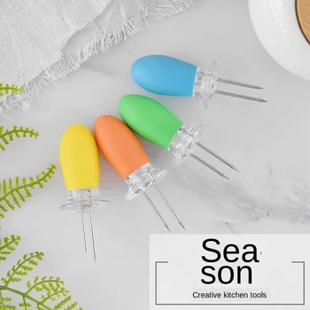 Stainless Steel Corn Fork Bbq Barbecue Corn Plug Convenient Heat-resistant Tpe Handle Corn Needle
Stainless Steel Corn Fork Bbq Barbecue Corn Plug Convenient Heat-resistant Tpe Handle Corn Needle