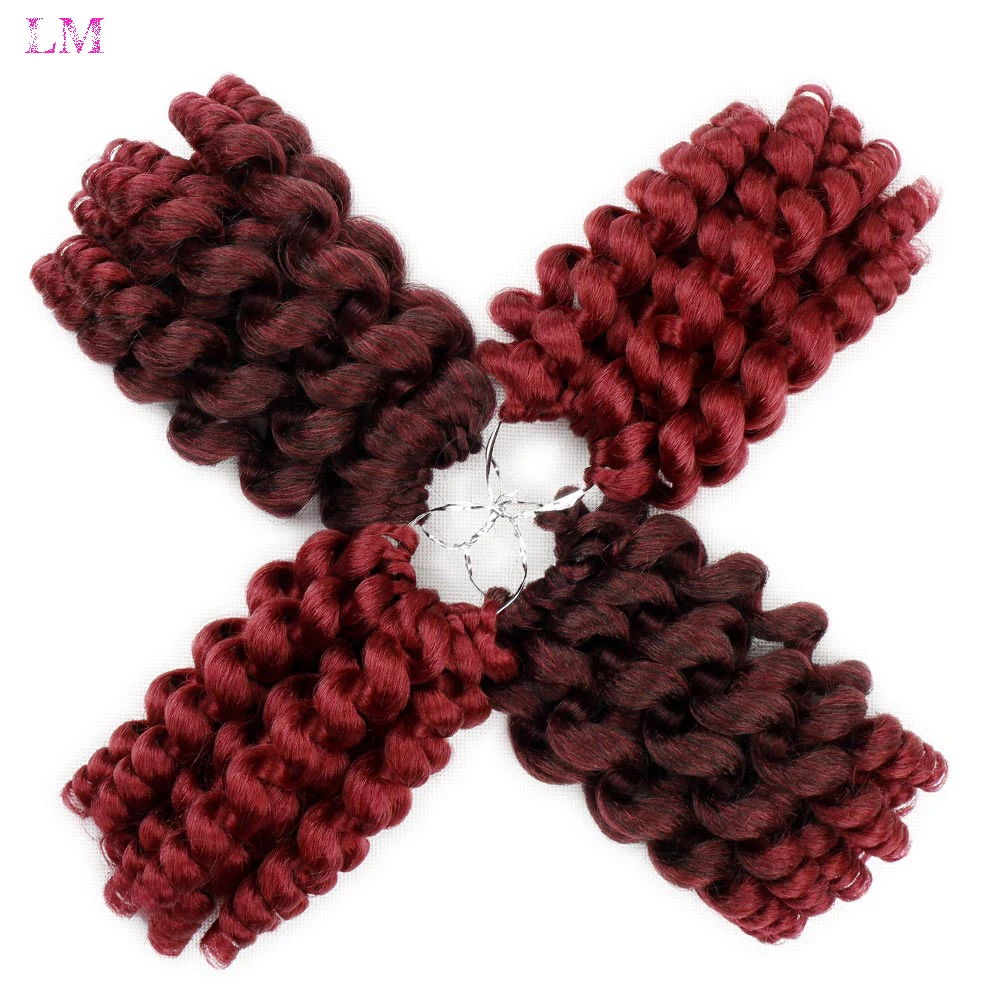 LM 8inches Crochet Braiding Hair Black Grey Ombre Jumpy Wand Curl Crochet HooK Synthetic Crochet Hair Extension Hair for Women
LM 8inches Crochet Braiding Hair Black Grey Ombre Jumpy Wand Curl Crochet HooK Synthetic Crochet Hair Extension Hair for Women