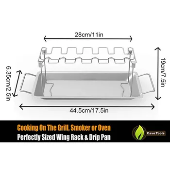 Chicken Leg Rack BBQ Chicken Holder Grill With Drip Pan Stainless Steel Chicken Wing Rack Stand Non-stick BBQ Tools
Chicken Leg Rack BBQ Chicken Holder Grill With Drip Pan Stainless Steel Chicken Wing Rack Stand Non-stick BBQ Tools