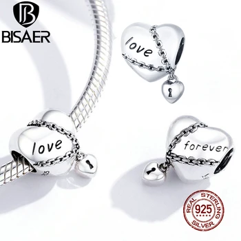 BISAER Beads 925 Sterling Silver Love Lock Heart Chain Design Charms Pendant Fit Bracelet Necklace Fashion Jewelry 2020 GXC1553
BISAER Beads 925 Sterling Silver Love Lock Heart Chain Design Charms Pendant Fit Bracelet Necklace Fashion Jewelry 2020 GXC1553