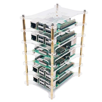 6-Layers Acrylic Bone Plate Stack Clear Case Box Enclosure for Raspberry Pi 4B/3B+/3B/2B/B+(Without Raspberry Pi)
6-Layers Acrylic Bone Plate Stack Clear Case Box Enclosure for Raspberry Pi 4B/3B+/3B/2B/B+(Without Raspberry Pi)