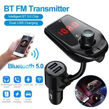 VicTsing Bluetooth 5.0 FM Transmitter Hands-free Car Kit MP3 Player LCD Dual USB Charger Fast Charging 2.1A Wireless Car Audio
VicTsing Bluetooth 5.0 FM Transmitter Hands-free Car Kit MP3 Player LCD Dual USB Charger Fast Charging 2.1A Wireless Car Audio