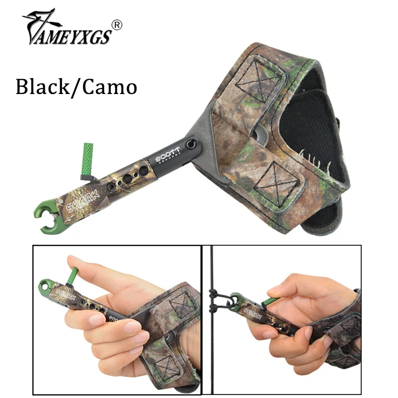 Hand Release Compound Bow Caliper Shooting Trigger Wrist Strap Archery Tool Wis for sale online