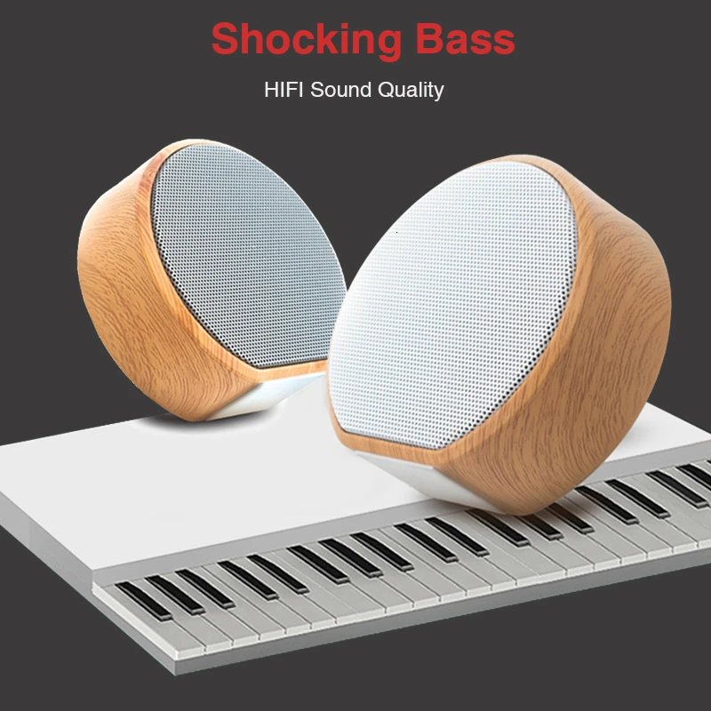 Wood Grain Wireless Speaker Portable Outdoor Music Player 3D Stereo Speaker with Mic TF/AUX/USB Universal Mini Speakers HiFi 
Wood Grain Wireless Speaker Portable Outdoor Music Player 3D Stereo Speaker with Mic TF/AUX/USB Universal Mini Speakers HiFi