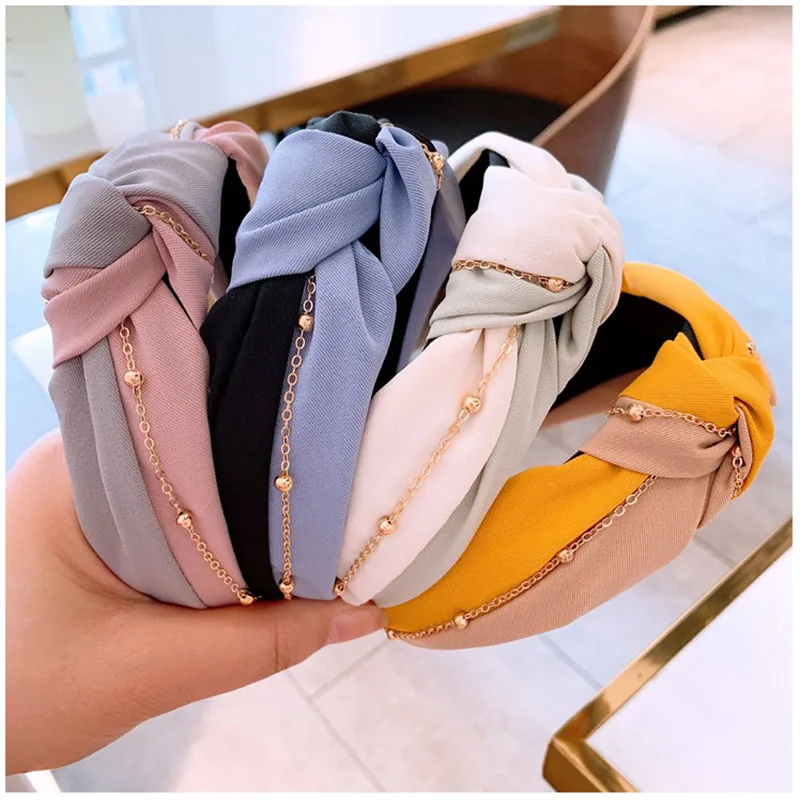 Hair Bands for Women Cream Macaron Middle Chain Knotted Headband Two-color Knotting Fabric Hairband Fashion Hair Accessories
Hair Bands for Women Cream Macaron Middle Chain Knotted Headband Two-color Knotting Fabric Hairband Fashion Hair Accessories