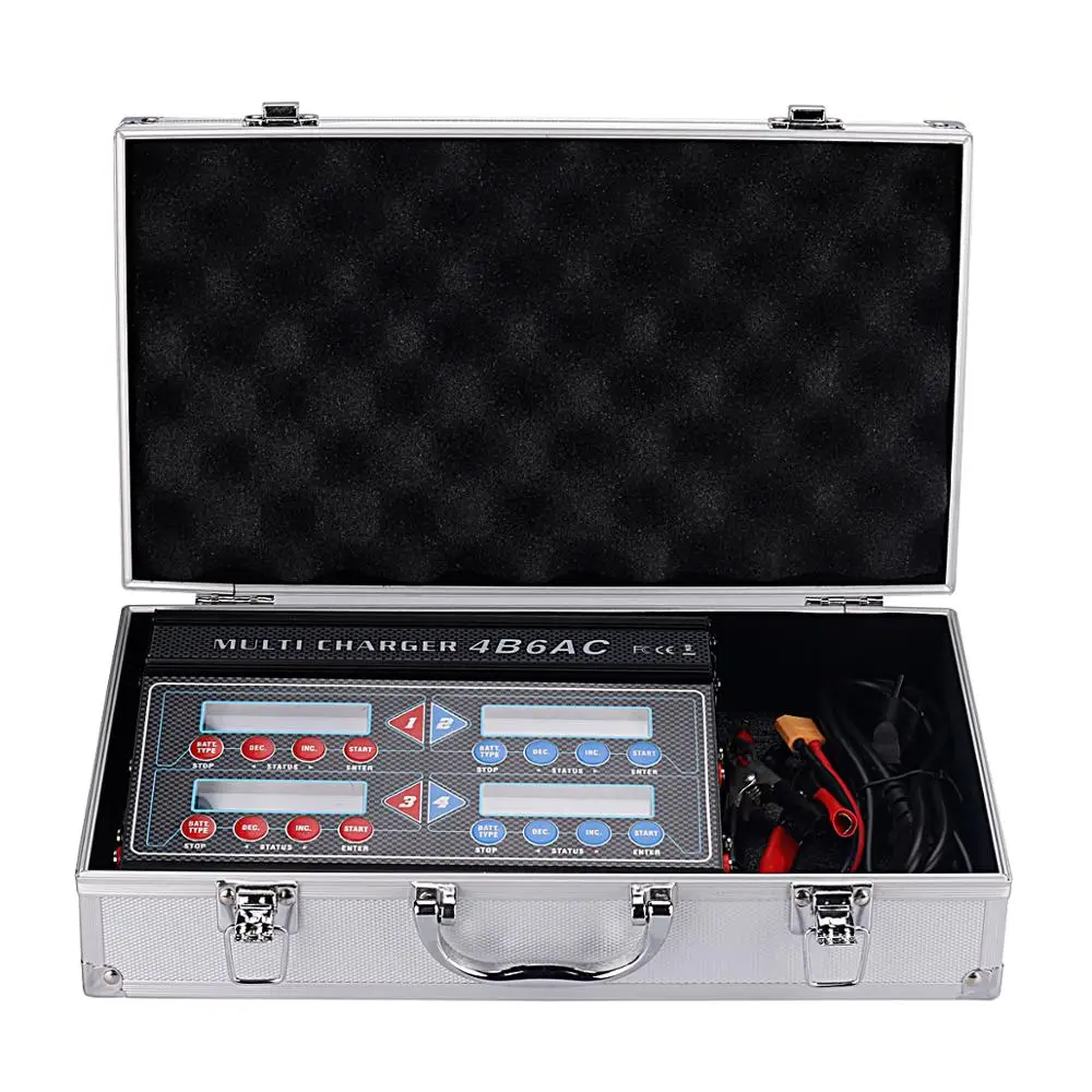 4B6AC RC Charger Quattro 80W 6A Professional RC Balance Charger Discharger for Multi-Chemistry Battery Built-In AC
4B6AC RC Charger Quattro 80W 6A Professional RC Balance Charger Discharger for Multi-Chemistry Battery Built-In AC