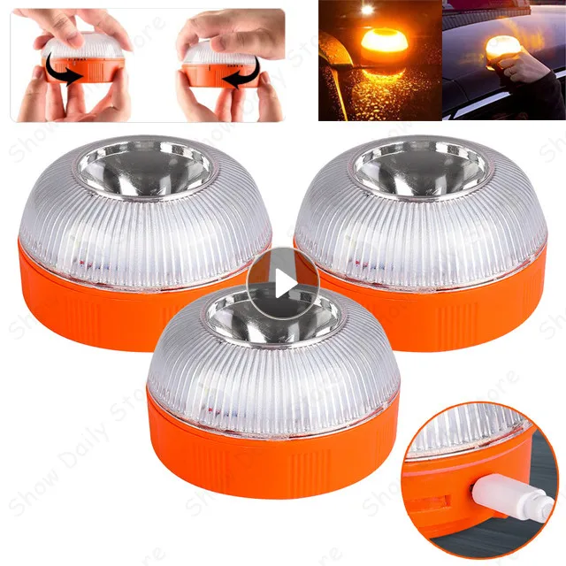 Car Emergency Light V16 Homologated Dgt Approved Help Flash Beacon Safety Magnetic Induction Strobe Waterproof | Лампы и освещение