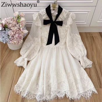 Ziwwshaoyu Vacation Mesh dresses Stand Floral Lantern Sleeve temperament Slim Mini dress New women
Ziwwshaoyu Vacation Mesh dresses Stand Floral Lantern Sleeve temperament Slim Mini dress New women