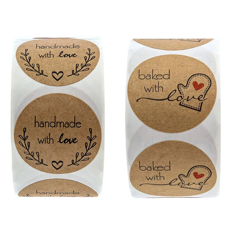 1000Pcs 1 Inch Round Baked with Love Stickers - 500 Pcs Natural Kraft & 500 Pcs Natural Kraft Olive
1000Pcs 1 Inch Round Baked with Love Stickers - 500 Pcs Natural Kraft & 500 Pcs Natural Kraft Olive