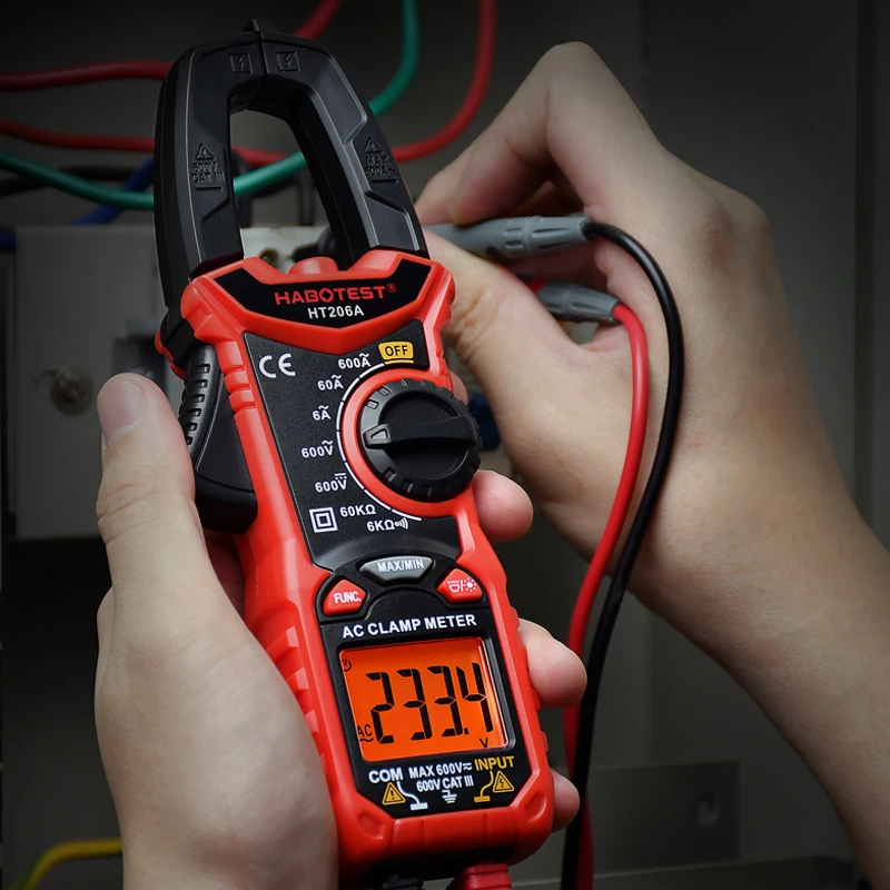 Current Clamp HABOTEST Clamp Meter Digital Multimeter HT206A Manual Range Tester Ammeter Voltage Meter Tools For Electrician
Current Clamp HABOTEST Clamp Meter Digital Multimeter HT206A Manual Range Tester Ammeter Voltage Meter Tools For Electrician