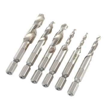 6pc drill bits taps combination set m3 m4 m5 m6 m8 m10 metric composite screw HSS Hex Shank matkap
6pc drill bits taps combination set m3 m4 m5 m6 m8 m10 metric composite screw HSS Hex Shank matkap