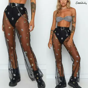 Women High Waist See Through Flared Leg Mesh Summer Beach Long Pants Cover Up Trouser Slim Fit Leggings Striped Clubwear
Women High Waist See Through Flared Leg Mesh Summer Beach Long Pants Cover Up Trouser Slim Fit Leggings Striped Clubwear