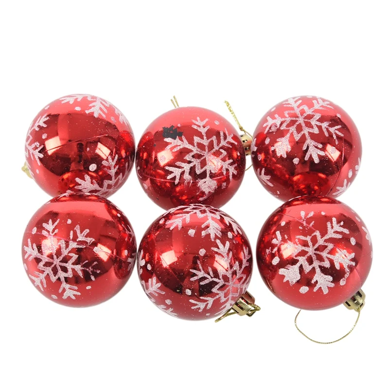 6pcs Christmas Tree Balls Diameter 6cm Snowflake Color Drawing Decorations Ball Xmas Party Wedding Ornament(Red)
6pcs Christmas Tree Balls Diameter 6cm Snowflake Color Drawing Decorations Ball Xmas Party Wedding Ornament(Red)