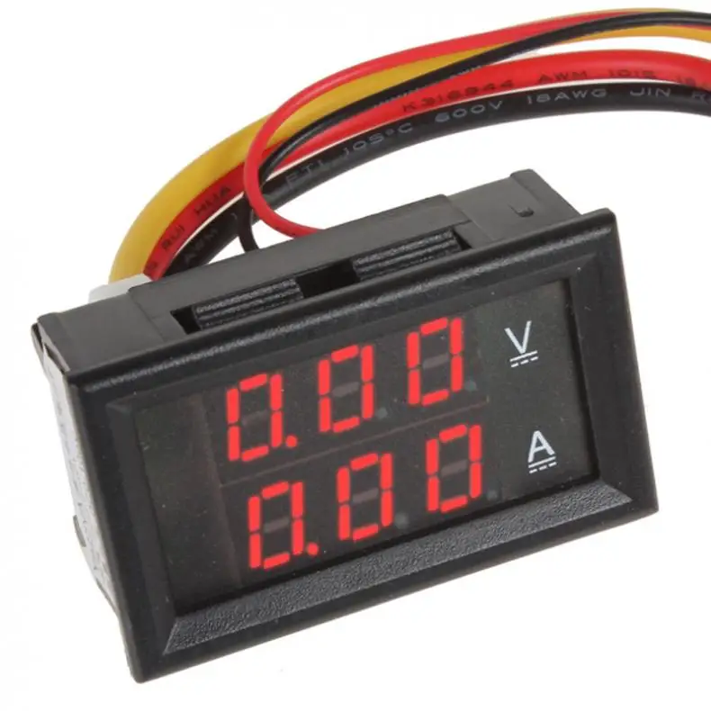 YB27VA DC 0-100V/10A Red LED Dual Display Ammeter Voltmeter Volt Amp Meter Suitable for Cars / Motorcycles
YB27VA DC 0-100V/10A Red LED Dual Display Ammeter Voltmeter Volt Amp Meter Suitable for Cars / Motorcycles
