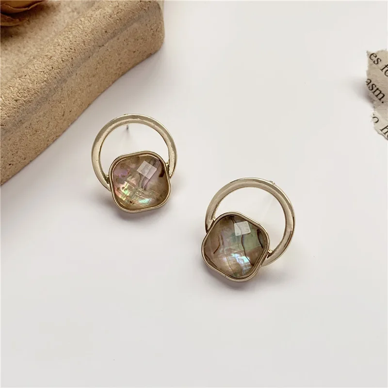S925 Silver Needle Korea Elegant Simple Retro Circle Ear Stud Crystal Resin Earrings GIRL'S Ear Stud Fashion Women Earrings
S925 Silver Needle Korea Elegant Simple Retro Circle Ear Stud Crystal Resin Earrings GIRL'S Ear Stud Fashion Women Earrings