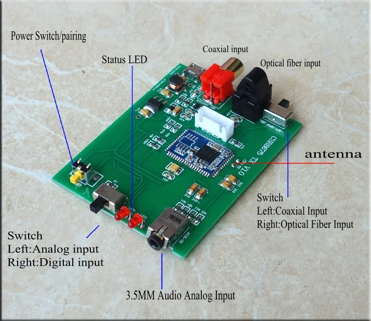 ATPX HD CSR8675 беспроводной адаптер Bluetooth 5 0 аудио передатчик Цифровой оптический Toslink