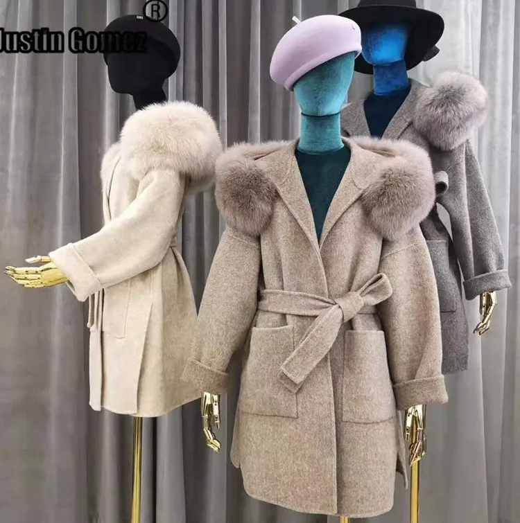 Highest Quality Long Double-Faced Wool Coat with Real Fox Fur Korean Style Thicken Autumn Coat Women Winter Outwear Women Coat
Highest Quality Long Double-Faced Wool Coat with Real Fox Fur Korean Style Thicken Autumn Coat Women Winter Outwear Women Coat