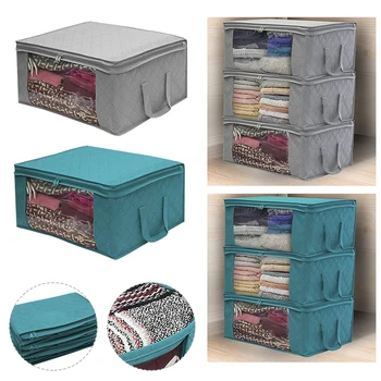 Non-Woen Fabric Clothing Storage Bag Folding Storage Box Clear Window Zipper Case Clothes Organizer Handles 49x36x21cm
Non-Woen Fabric Clothing Storage Bag Folding Storage Box Clear Window Zipper Case Clothes Organizer Handles 49x36x21cm