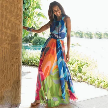 Fashion Printed Summer Bohemian Beach Dress A-Line Halter Maxi Women Dresses Sleeveless Vestidos Verano Nice
Fashion Printed Summer Bohemian Beach Dress A-Line Halter Maxi Women Dresses Sleeveless Vestidos Verano Nice