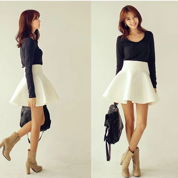 Women Mini Skirt Students Girls High Waist Skirt Sweety Solid Preppy Style A-Line Skirt High Quality Super Mini Short Skirts
Women Mini Skirt Students Girls High Waist Skirt Sweety Solid Preppy Style A-Line Skirt High Quality Super Mini Short Skirts
