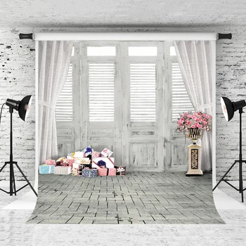

VinylBDS 5x7ft Wedding Photo Backgrounds Gifts Piles Doors Photography Backdrops Children Washable Background 3254 LK