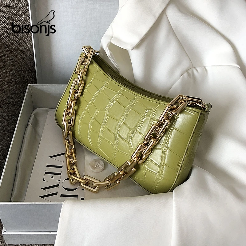 BISONJS New Stone Pattern PU Armpit Bag For Women 2020 Solid Color Chain Shoulder Handbags Female Travel Fashion Hand Bag
BISONJS New Stone Pattern PU Armpit Bag For Women 2020 Solid Color Chain Shoulder Handbags Female Travel Fashion Hand Bag