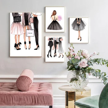 Canvas Painting Fashion Girls Nordic Wall Pop Art Poster Prints Vogue Decoration Pictures For Living Room Decorative
Canvas Painting Fashion Girls Nordic Wall Pop Art Poster Prints Vogue Decoration Pictures For Living Room Decorative
