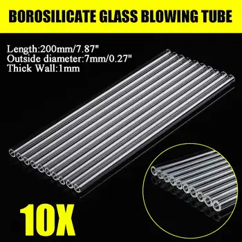 Wholesale 10Pcs 200x7x1mm Thick Transparent Wall Borosilicate Glass Blowing Tube Mixer Rod for School Lab Chemical Experiment
Wholesale 10Pcs 200x7x1mm Thick Transparent Wall Borosilicate Glass Blowing Tube Mixer Rod for School Lab Chemical Experiment