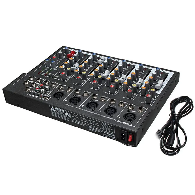 AAAE Top-7 Channel Digital Microphone Sound Mixer Console 48V Phantom Power Professional Karaoke Audio Mixer Amplifier with USB
AAAE Top-7 Channel Digital Microphone Sound Mixer Console 48V Phantom Power Professional Karaoke Audio Mixer Amplifier with USB