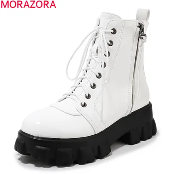 MORAZORA 2020 big size 33-46 fashion soft leather platform shoes patent leather solid color autumn winter ankle boots for woman
MORAZORA 2020 big size 33-46 fashion soft leather platform shoes patent leather solid color autumn winter ankle boots for woman